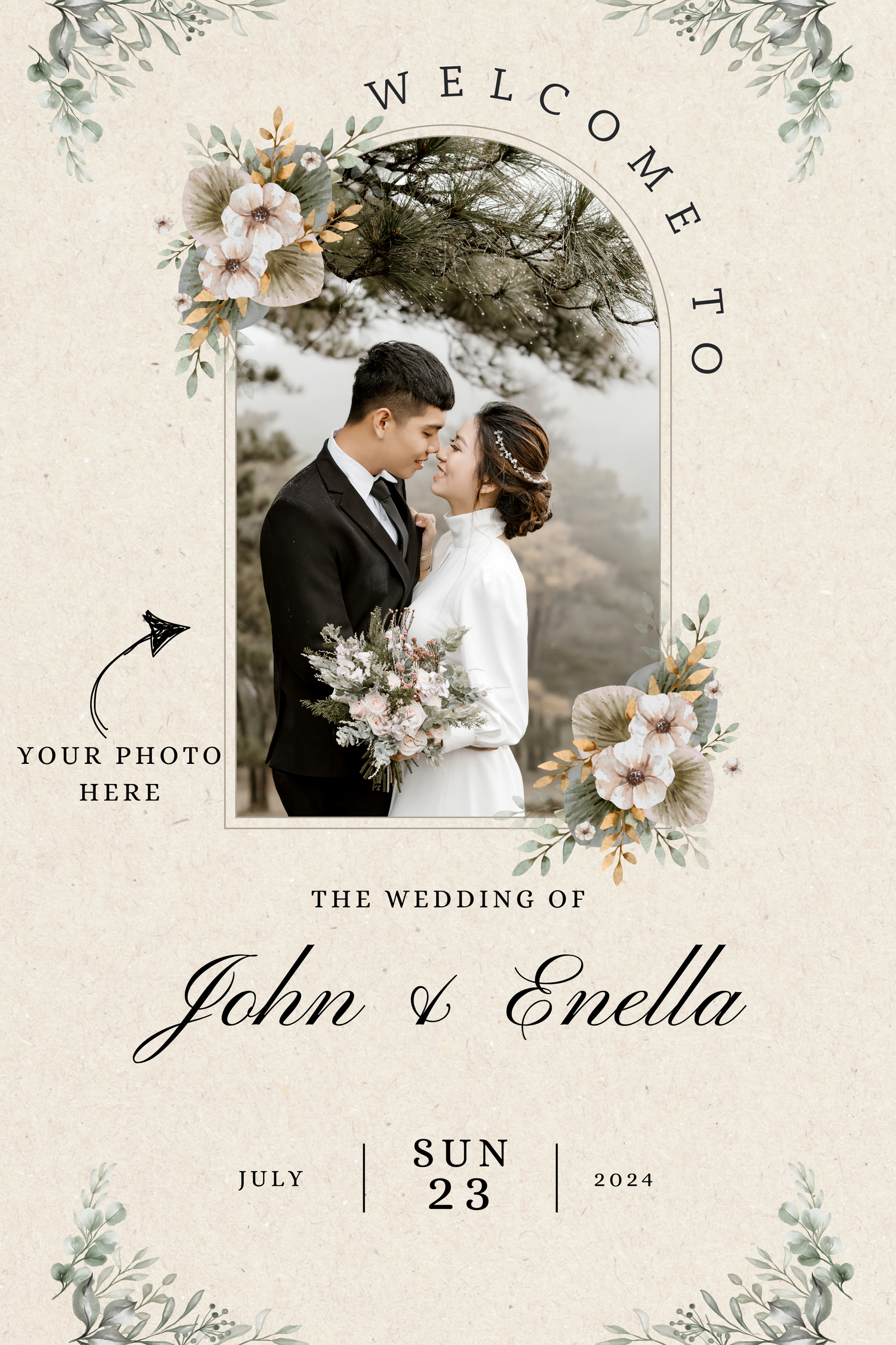 Wedding Baptism Birthday Board Signs